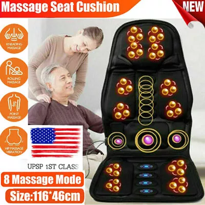 8 Massage Style Seat Vibration Neck Back Massager Cushion Car Chair Heating Pad • $33.99