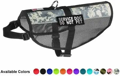 SERVICE DOG DO NOT PET Mesh Vest With Removable Reflective Patch Size 13  - 38  • $13.99