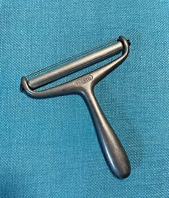 Vintage PRESTO Cheese Slicer Cast Aluminum 4-1/2  X 5  Wire Cutter With Roller • $14.99