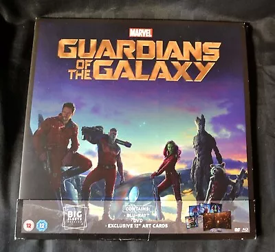 Big Sleeve Edition Blu Ray Movie Marvel Guardians Galaxy Vol 1 & DVD Art Cards • £45