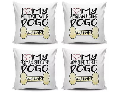 £7.99 • Buy Personalised I Love My Dogo Funny Novelty Gift Cushion Cover Variation