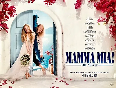 Mama Mia 2008 Original Quad Poster Meryl Streep Pierce Brosnan Colin Firth • £25