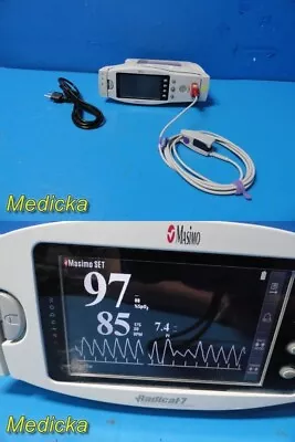 Masimo Rainbow Radical 7 Pulse Oximeter W/ RDS-1 Dock & One Piece Sensor ~ 28796 • $220.49