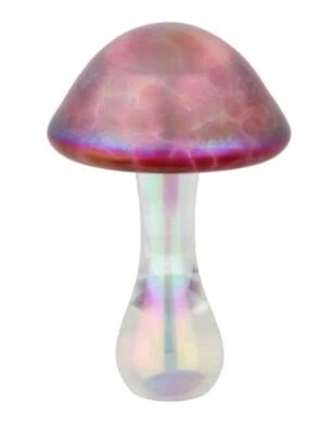 £17.99 • Buy Heron Glass Mushroom / Toadstool Pink 8cm