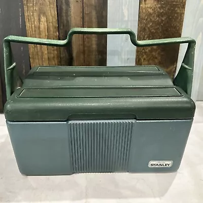 Vintage Stanley Cooler Aladdin Green Insulated Divided Lunch Box No Thermos • $35
