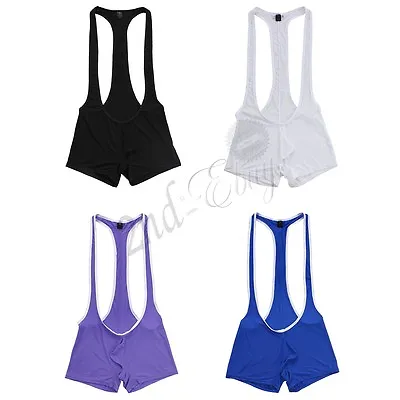 Sexy Mens Pouch Underwear Wrestling Singlet Leotard Jumpsuit One-Piece Bodysuit • $9.39