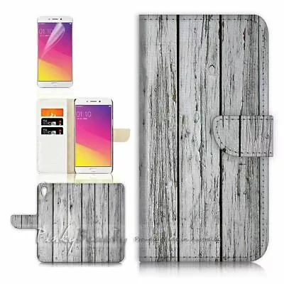 Wooden  TPU Phone Wallet Case Cover For New Optus X Start 2  - 21384 • $13.99