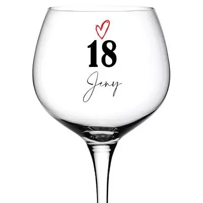 Personalised 18th Birthday Gin Glass Any Name Gifts For Her Girl Women ALL-29 • £14.40