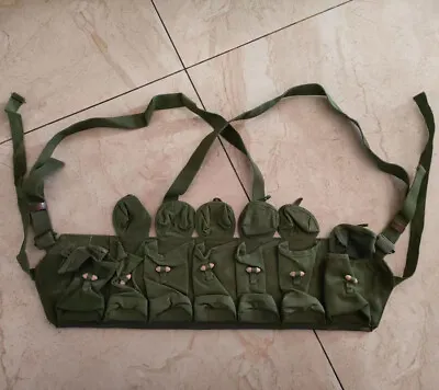 Vietnam War Chinese Army Type 63 Auto Chest-rig Chest Rig Ammo Pouches Green • $14.75