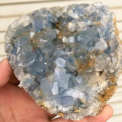 2.67lb Natural Blue Celestite Geode Quartz Crystal Mineral Specimen Healing • $5.50