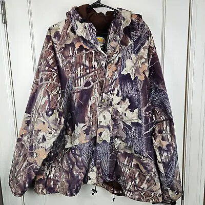 Vintage Cabela's Dry-Plus Men's Fleece Lined Hooded Camo Jacket Size: 3XL • $79.99