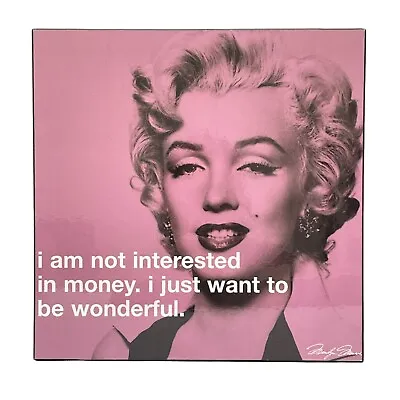 Marilyn Monroe Iphilosophy Quote Icon Poster On Wooden Canvas 11.5  X 11.5  • $15