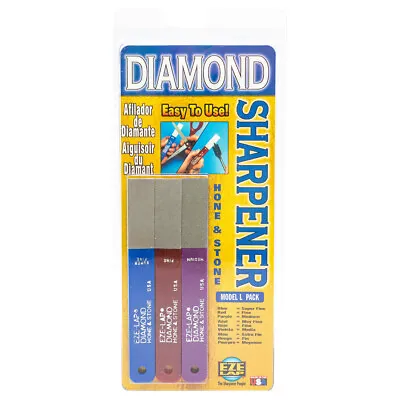 Ezelap Diamond Hand Lap 50x20mm Set Of 3 400 - 1200grit Set Of 3 Diamond Stones • $59.90