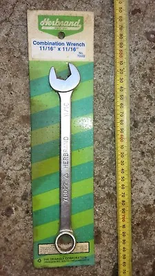 Vintage HERBRAND 70022 Combination Spanner Wrench 11/16 . Made In USA . NEW • $25.90