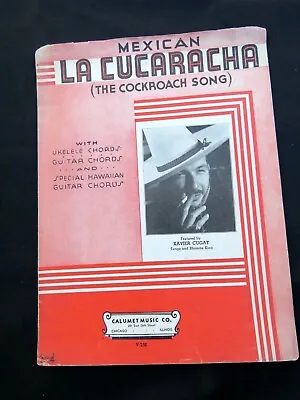 $12.74 • Buy Xavier Cugat La Cucaracha (the Cockroach Song) 1935 Vintage Sheet Music 