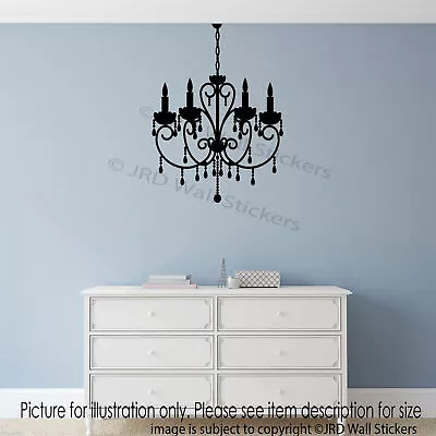 Home Decor Vintage Chandelier Wall Sticker Bedroom Wall Decal Nursery Decor • £9.50