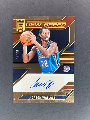 2023-24 Donruss Elite Cason Wallace /10 Gold New Breed Auto Rookie Thunder RC • $22.50