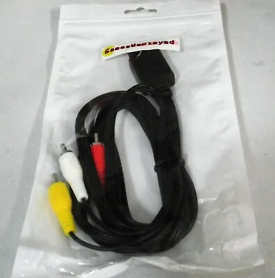 AV Cables Cord Connection For Nintendo Gamecube RCA 1.8m Aftermarket New • $7.90