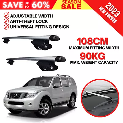 Roof Racks (Pair) | Fits Nissan Pathfinder (R51) 7/2005-09/2013 Car Top Bars  • $149.99