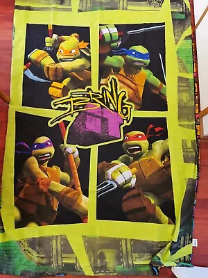 Nikelodeon Teenage Mutint Ninja Turtles TMNT  Single Quilt Cover Colourful • $31.97