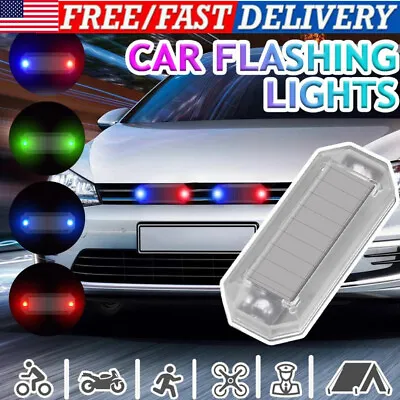 Car Interior Accessories Solar LED Flash Light Warning Lights Anti-theft Safety • $2.49