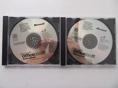 Genuine Microsoft Office 2000 Professional  2-Disc Software • $14.95