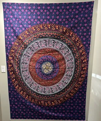 Indian Mandala Cotton Wall Hanging Room Decor Bedspread Hippie Bohemian Tapestry • $15