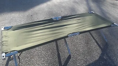 Vintage Military Cot U.S.A. Heavy Duty Frame Complete Camping Bed (16lb. 12oz) • $97.49