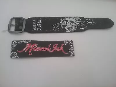 Miami Ink Tattoo Leather Wristband - Official Licensed Product - New • £8.99