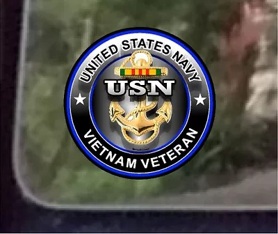 ProSticker 1074.6 (One) 6  United States Navy USN Vietnam Veteran Decal Sticker • $9.95