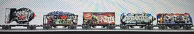 Complete 5 Piece Set Graffiti Themed Train Wall Decal Only (BOMBATOMIK) 42  X 5  • $25