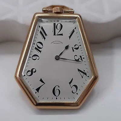 Pocket Watch Movado Chronometre 65 Grams 18K Yellow Gold Manual Silver Watch • $3890