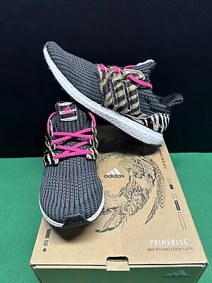 Adidas Ultraboost DNA Zebra Men's Running Shoes Size 8.5 Black/Shock Pink FZ2730 • $49.90