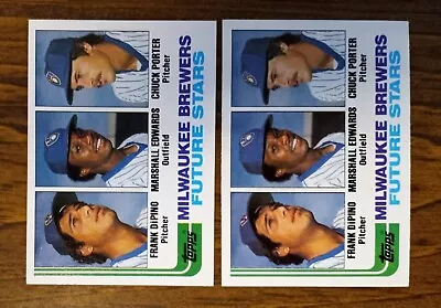 1982 Topps #333 Milwaukee Brewers Future Stars Baseball Card Lot (2 Cards) NM-MT • $2.80