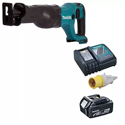 MAKITA 18V LXT DJR186 RECIPROCATING SAW BL1840 BATTERY 110v DC18RC CHARGER • £229.58