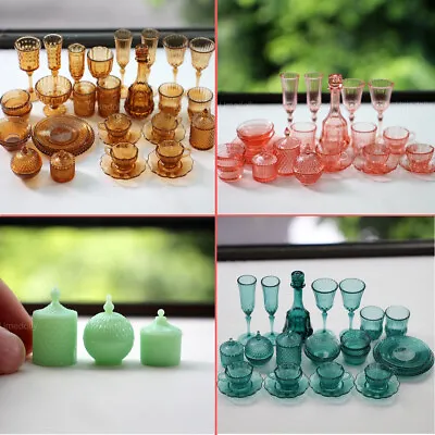 1/6 Scale Dollhouse Miniatures BJD Mini Wine Cup Dish Bowl Bottles Kitchen Set • $7.99