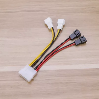 Fan Splitter PC Splitter Cable 4-Pin Cable Connector Adapter Cable • £4.28