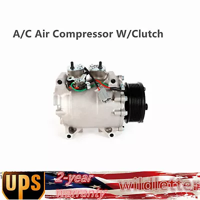 A/C Air Compressor W/Clutch For Honda CRV CR-V L4 2.4L 2002 - 2006 High Quality • $106