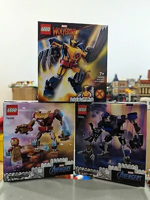 LEGO Marvel Mech Armour - Set Of 3. 76202 76203 & 76204 Iron Man Wolverine Bl • $98