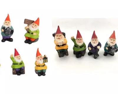    4x7cm Fairy Garden Gnomes Fairy Garden House  Miniature Figurine Garden Décor • $17.95