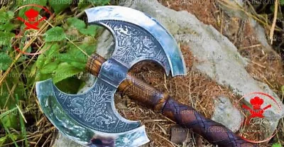 Hand Forged Viking Axe Medieval Hatchet Battle Ready Handmade Camping Axe • $366