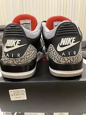 $350 • Buy Jordan 3 Black Cement 2018 Size US 7.5 PRE OWNED
