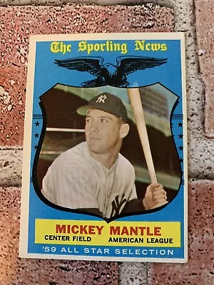 Mickey Mantle 1959 #564 The Sporting News All Star. Free Shipping • $214.59