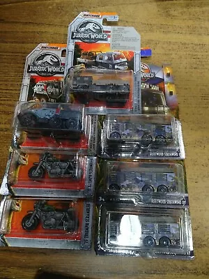 Lot 7 Matchbox Jurassic World Cars/Motorcycles/Vehicles Z20 • $39.99