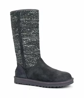 UGG Australia Camaya Gray Suede Sequin UGGpure(TM) Lined Boot Women's Size 8 New • $149.99