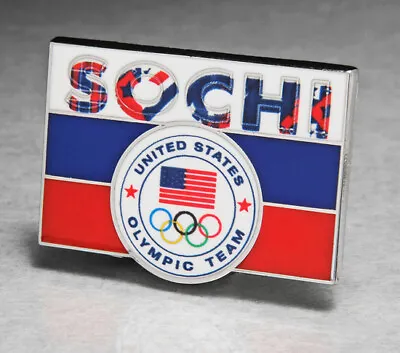 Team Usa Usoc 2014 Sochi Russia Olympic Games Pin Badge 2022 Beijing Trader  • $4.95