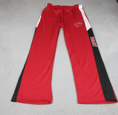 Miami Heat Pants Womens 1X  Red Logo Casual Sweat Pants NBA Basketball • $34.97