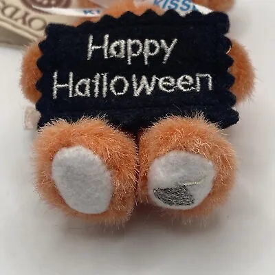 Boyds Bears Mini Message Bear  Boo  Halloween Orange *NWT Head Bean Collection • $49.99