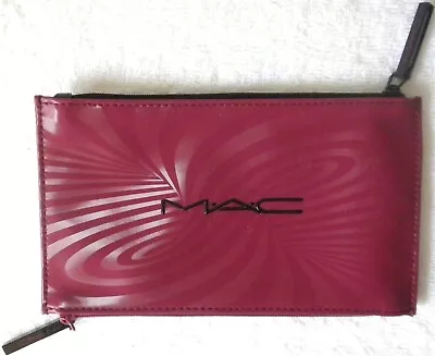 100% Authentic Mac Purplish Red 2 Sided Makeup Cosmetic/brush Bag Case Brand New • $8.50