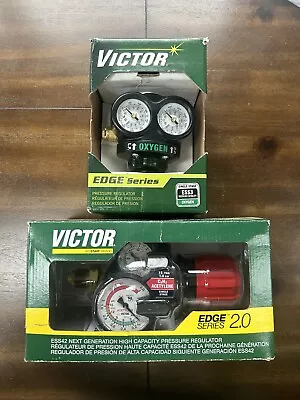 Set Of Genuine Victor Edge ESS3 2.0 Oxygen & Acetylene Regulators FAST SHIPPING • $260